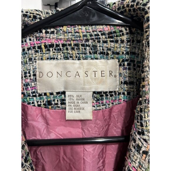 Doncaster Women's Blazer Jacket Size M Multicolor Silk Rayon Blend - Picture 5 of 8